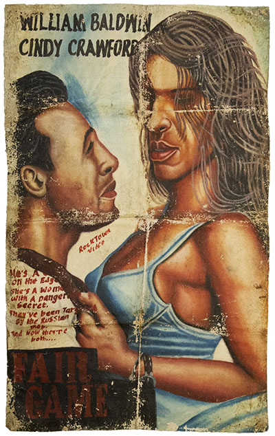 painted poster, liberia, movie poster